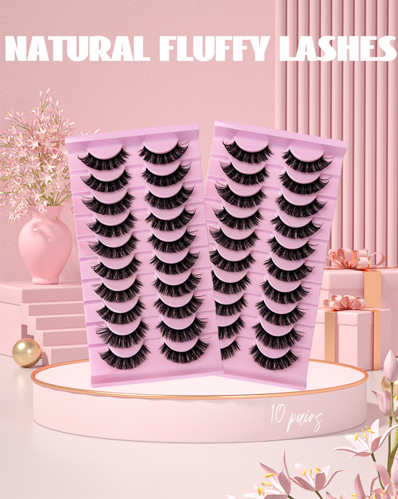 10 Pairs Russian Strip Lashes – Dramatic, Fluffy & Cruelty-Free Mink Lashes-1 (2)