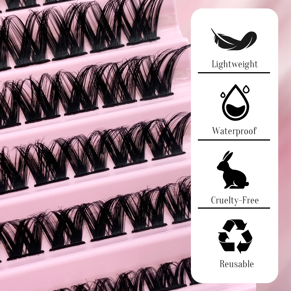 Cluster Eyelashes Mixed Lengths  (6)