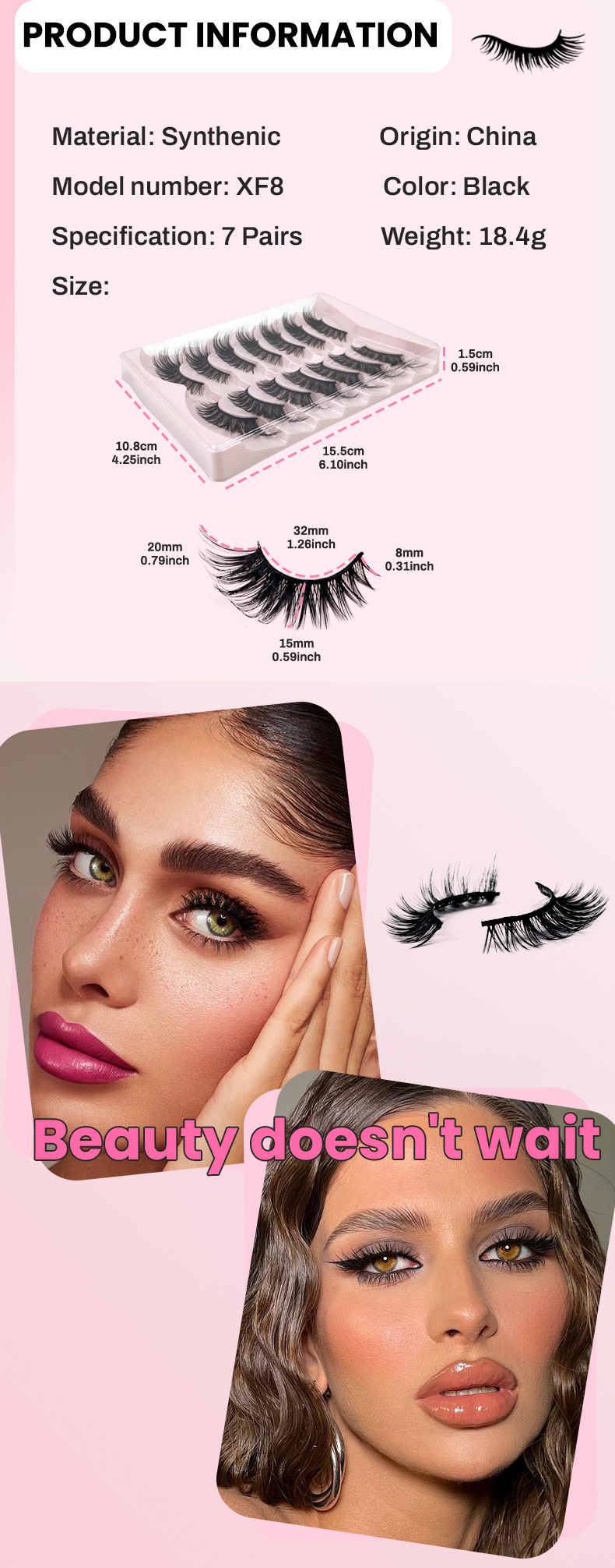 Hinarin Fox Eyes False Eyelashes – 7 Pairs of 3D Dramatic Volume Lashes-1 (2)