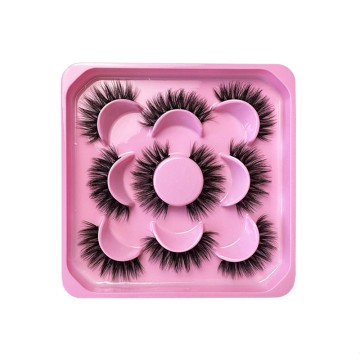 Luxurious Faux Mink Eyelashes – 5 Pairs of Reusable, Fluffy 3D Russian Volume Lashes