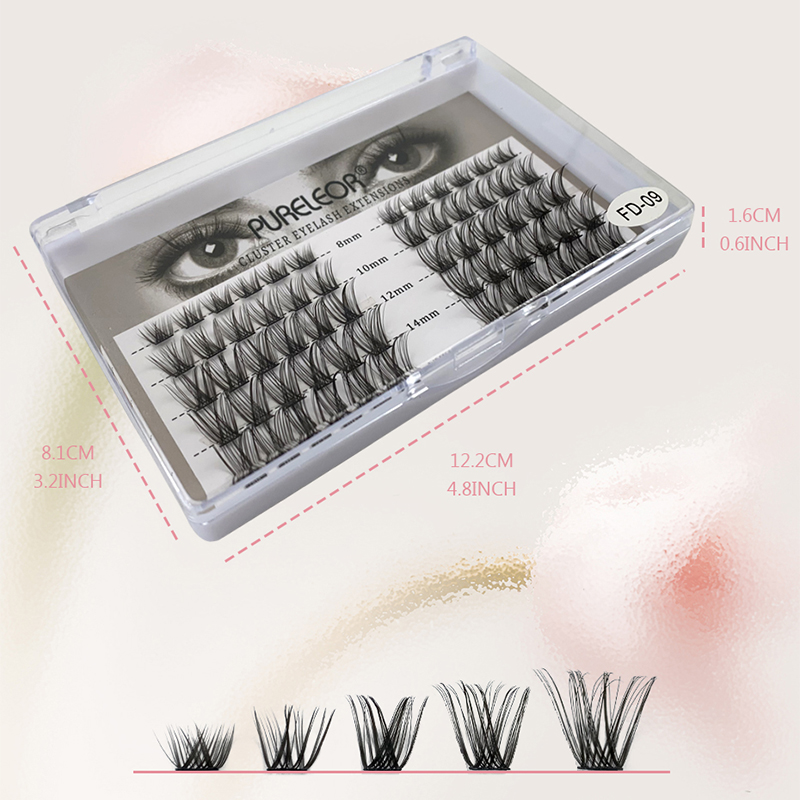 Hinarin DIY Cluster Lashes Individual Mixed Tray (6)