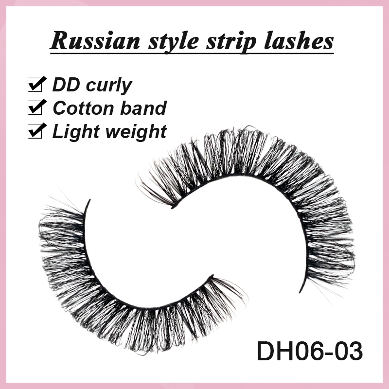 Russian Strip Lashes Fluffy Mink – 10 Pairs of 3D Volume Handmade Fake Eyelashes (3)