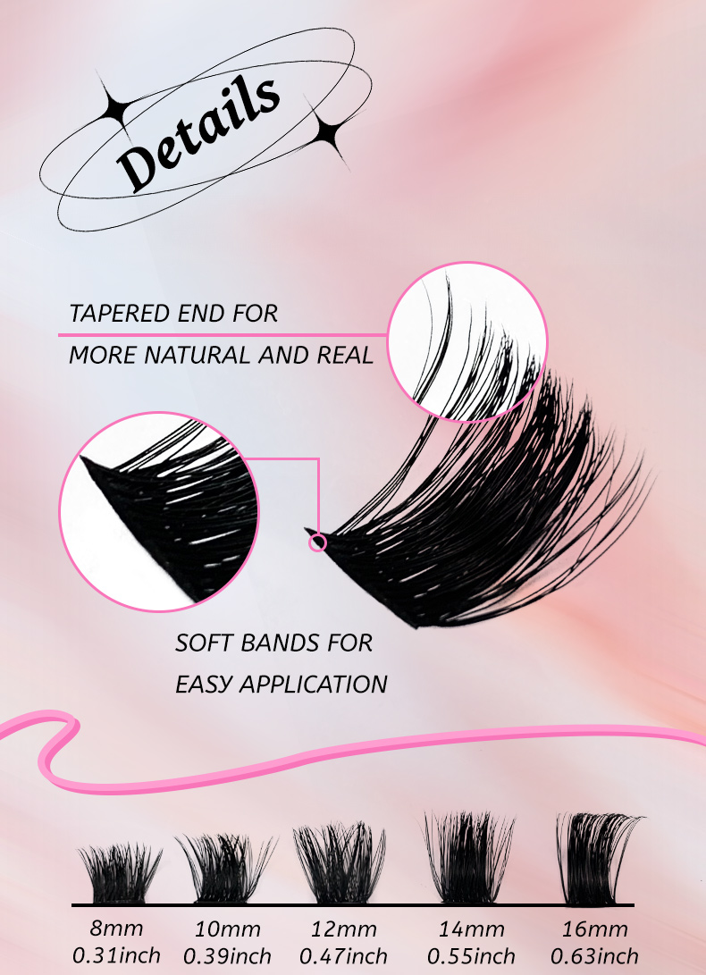 DIY Cluster Eyelash Extensions Mixed  (3)