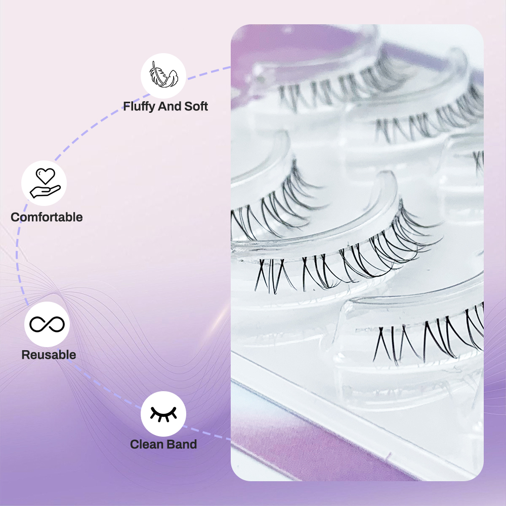 Transparent Band Natural Long False Lower Eyelashes – Reusable Korean Girl Group Makeup Tool (4).jpg