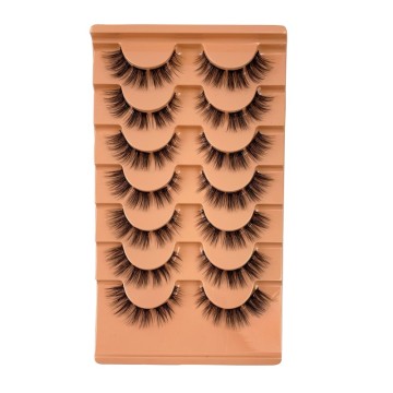 Hinarin 7 Pairs Fluffy Soft Eyelashes – Natural, Long & Reusable False Lashes