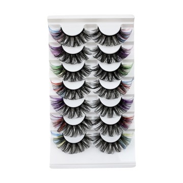 New Colorful Lashes Mix Fluffy Dramatic Cilios – 7 Pairs (DD Curl, Mink Lashes)