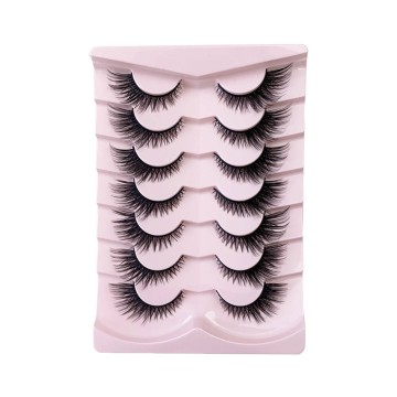 Cat Eye Winged End Fake Eyelashes – 7 Pairs Fox Lashes