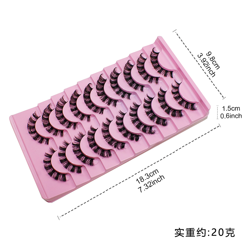 Russian Strip Eyelashes – 10 Pairs of Fluffy Handmade Mink 3D Volume Lashes (4)