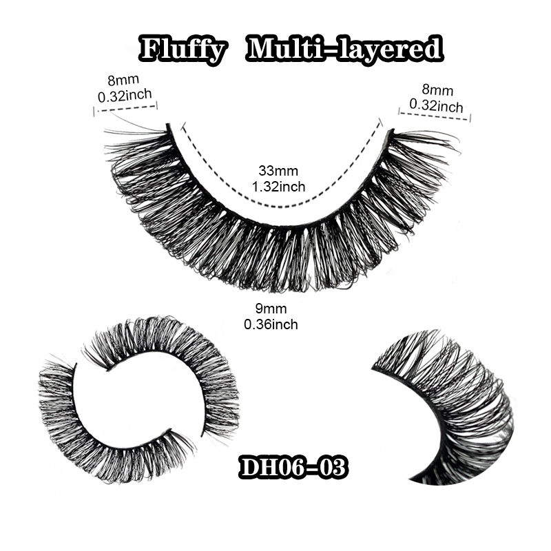Russian Strip Lashes Fluffy Mink – 10 Pairs of 3D Volume Handmade Fake Eyelashes (6)