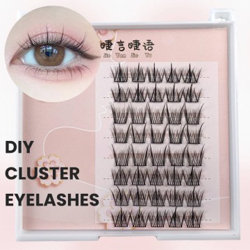 Cluster Eyelashes Segmented DIY Lashes 8 Rows ABA Style 40 Pcs D Curl Fluffy Natural Long Korea Make Up Cilia Eyelash Extensions