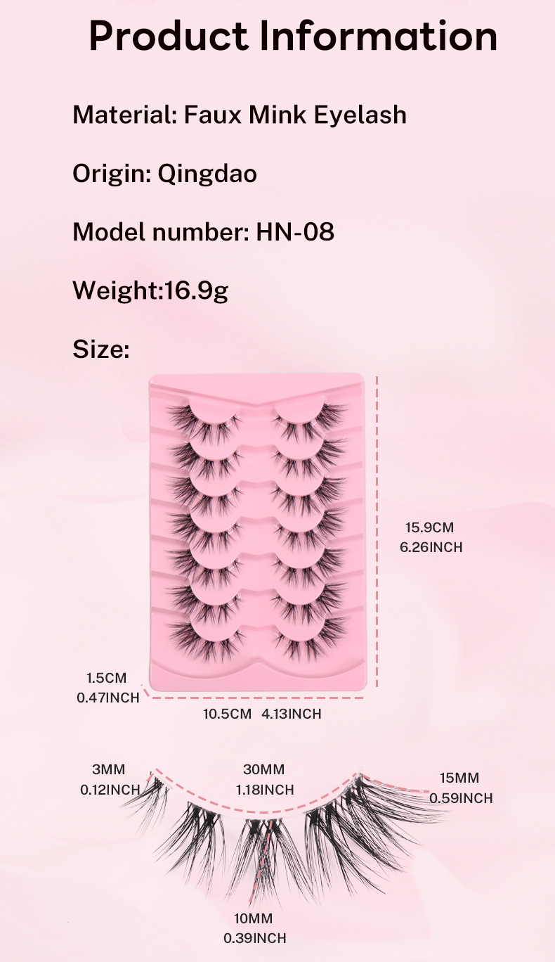 Hinarin Fox Eyes Eyelashes – Fluffy, Wispy & Naturally Glamorous-1 (2)