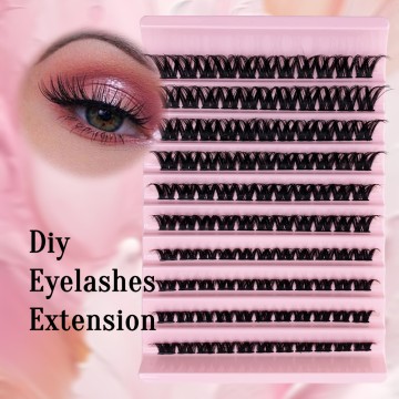 Cluster Eyelashes Mixed Lengths DIY Reusable Faux Mink Lashes Extensions Natural Long Volume Wispy Individual Eye Lash Make Up