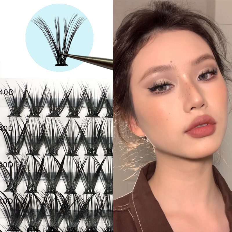 Cluster Kit Lashes 280 Pcs 30P 40P D Curl Individual Segmented Lashes Extensions DIY Natural Soft Reusable Make Up Tools (10)