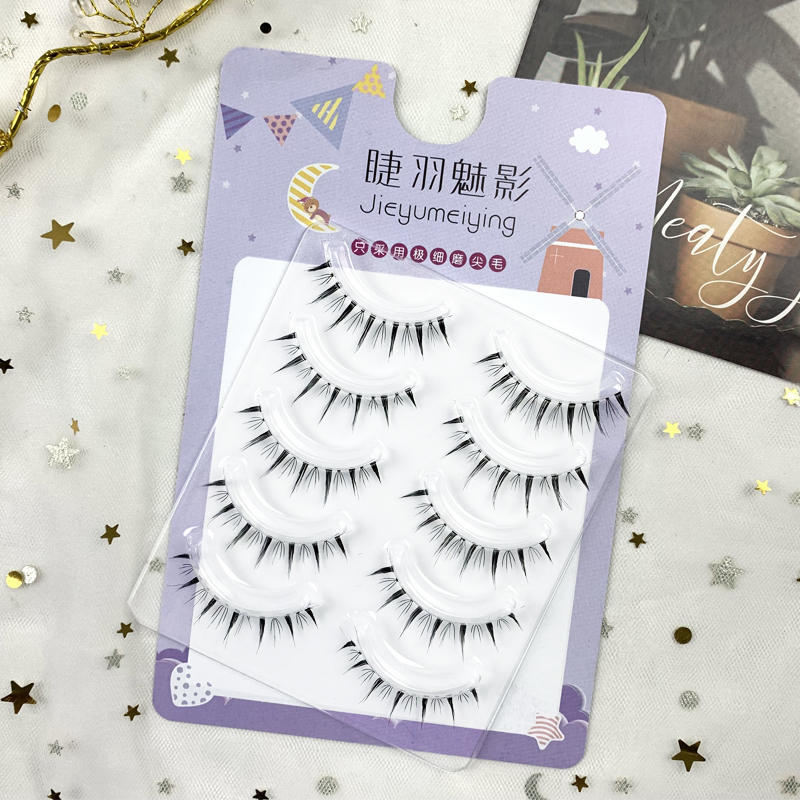 Natural False Eyelashes Manga Lashes (Clear Thin Stem, Korean Reusable Fake Eyelashes) (3).jpg