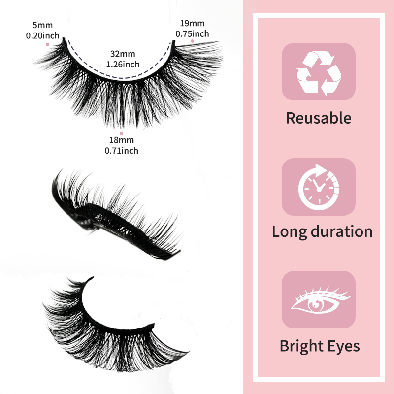 10 Pairs Russian Strip Lashes – Dramatic, Fluffy & Cruelty-Free Mink Lashes (6)