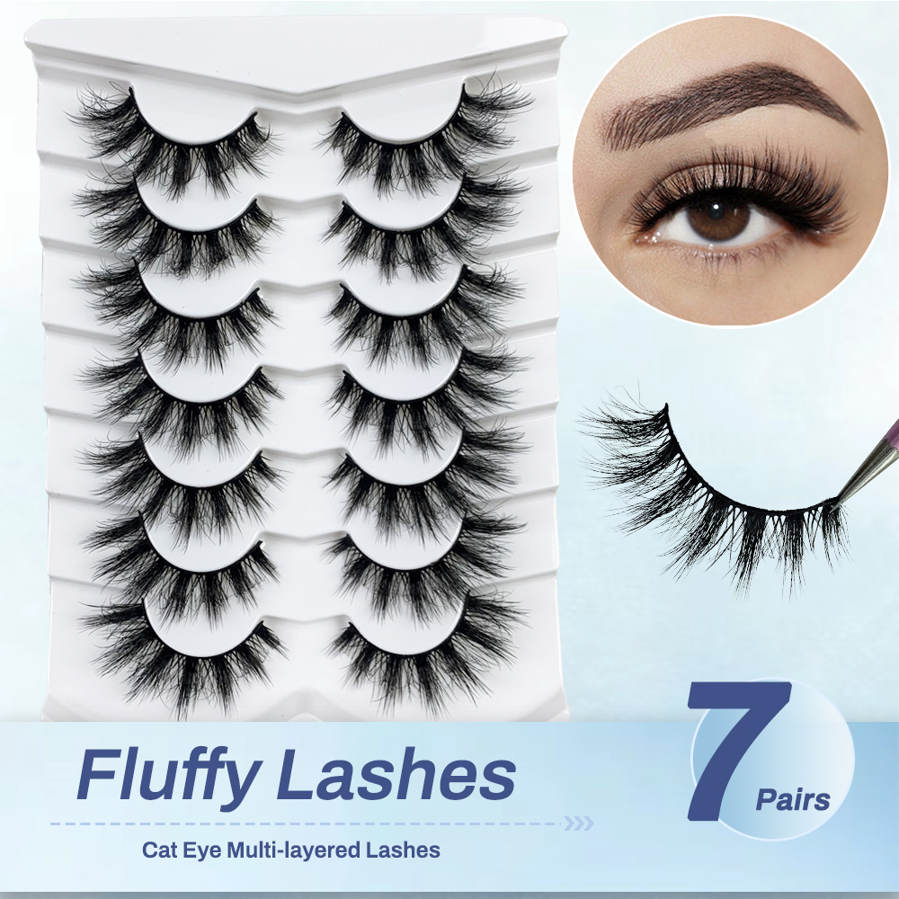 Hinarin Mink Fluffy Natural Long Eyelashes – Luxurious, Handmade, and Reusable (7)