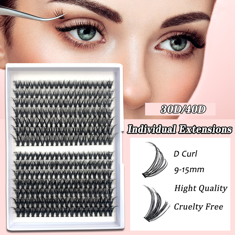 Cluster Kit Lashes 280 Pcs 30P 40P D Curl Individual Segmented Lashes Extensions DIY Natural Soft Reusable Make Up Tools (6).jpg