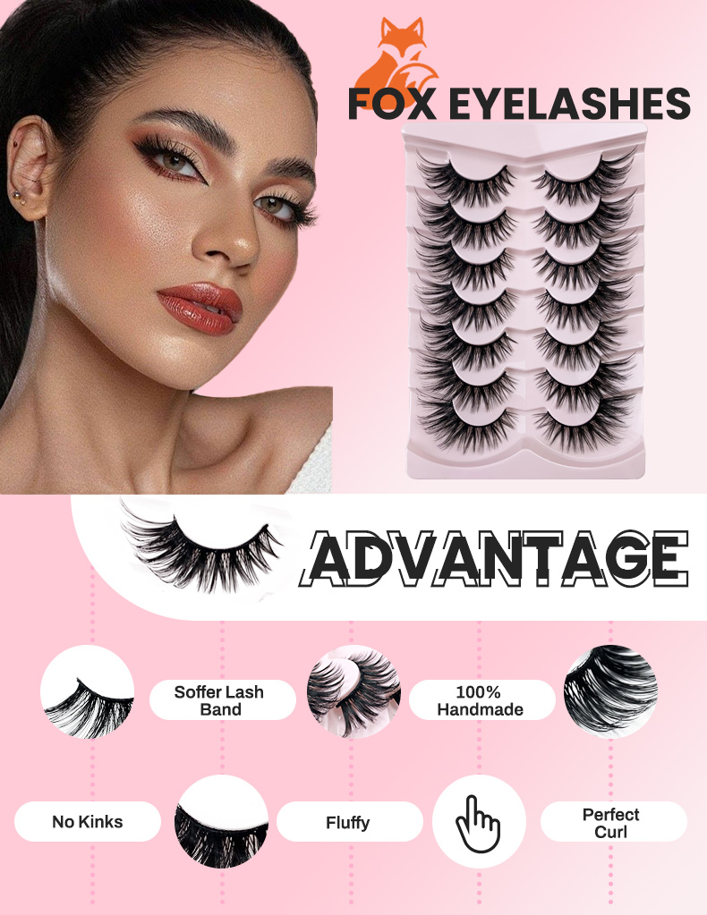 Hinarin Fox Eyes False Eyelashes – 7 Pairs of 3D Dramatic Volume Lashes-1 (1)