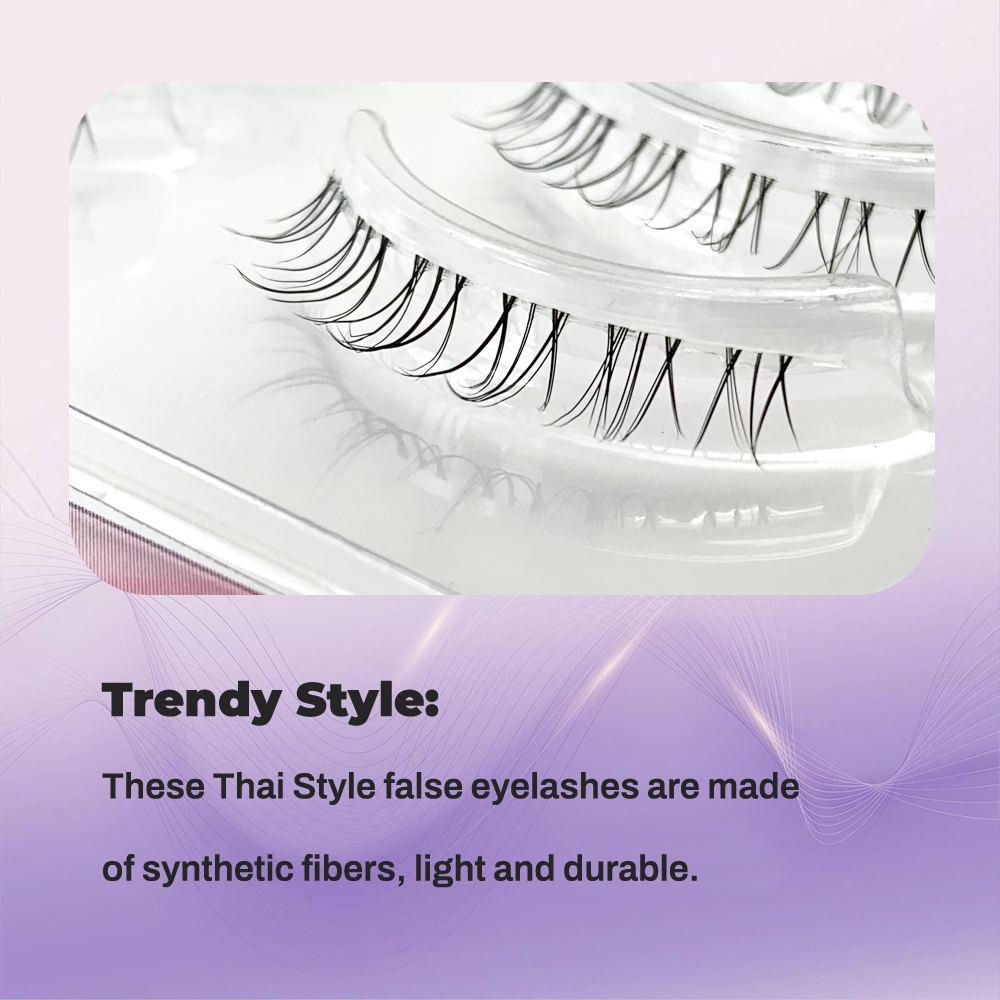 Transparent Band Natural Long False Lower Eyelashes – Reusable Korean Girl Group Makeup Tool (2)