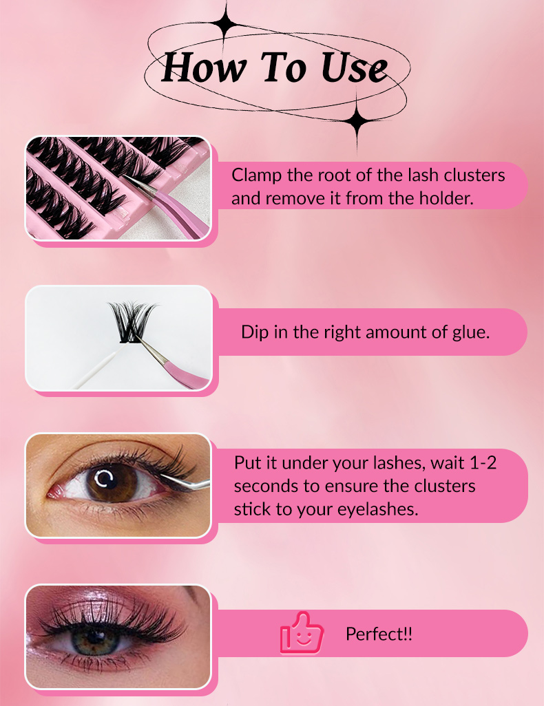 Cluster Eyelashes Mixed Lengths  (5)
