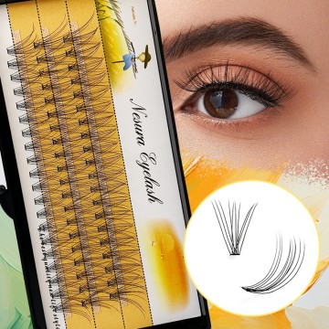 Hinarin 3D Cluster Eyelashes 10D Mink Eyelash Extension Natural Faux Individual Volume Fans Segmented Fake Lashes Cilia Cilias