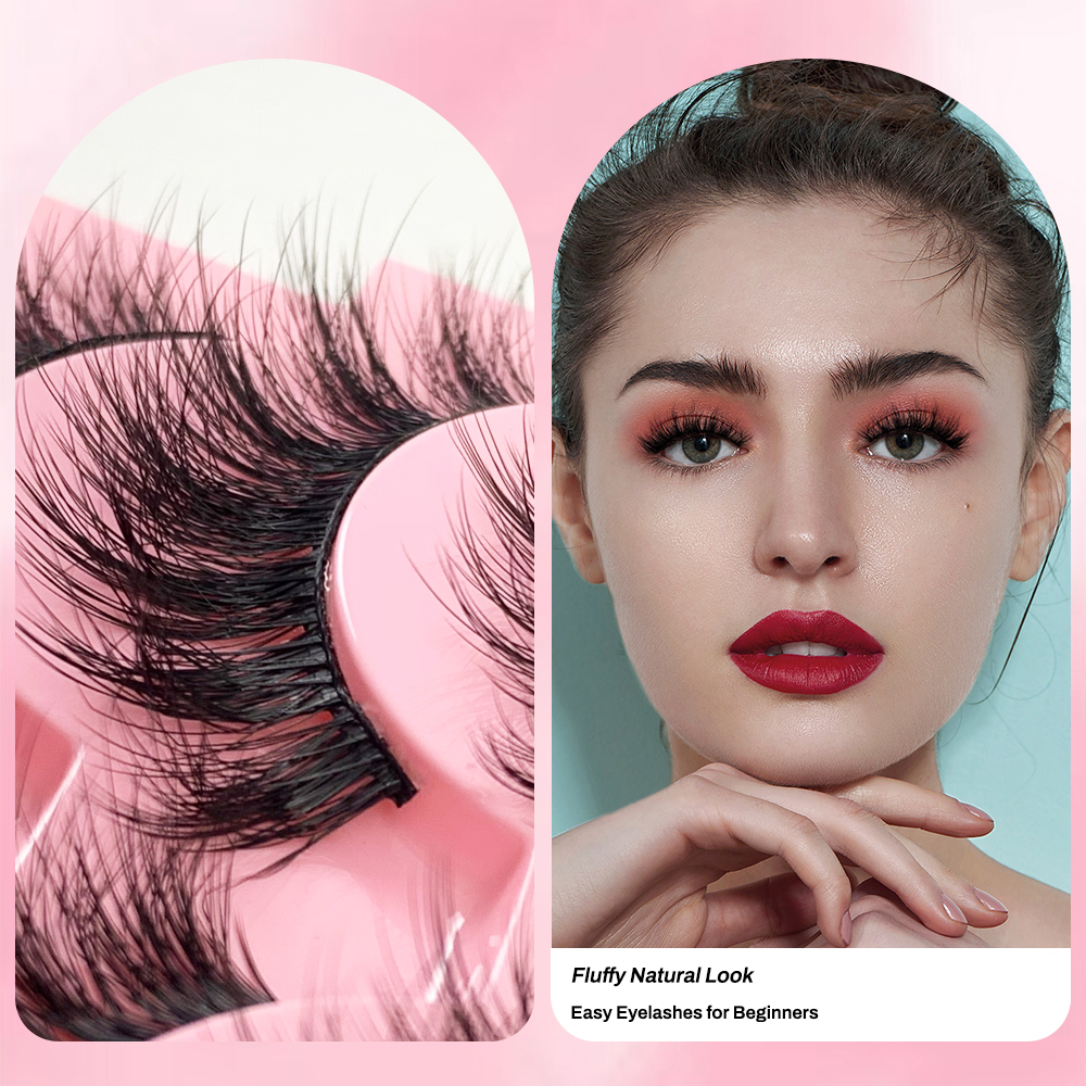 Hinarin Mink Fluffy Eyelashes – Wispy, Natural, and Long-Lasting Beauty (4)