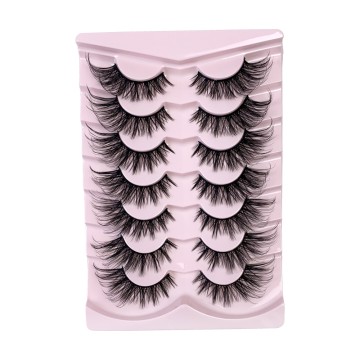 7 Pairs Cat/Fox Eyelashes – Faux Mink Winged Lashes for a Soft, Natural, Yet Dramatic Look