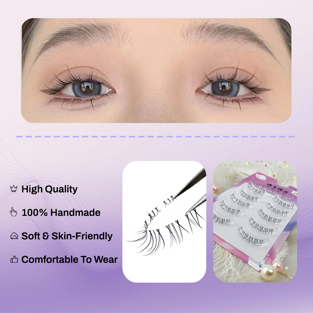 Transparent Band Natural Long False Lower Eyelashes – Reusable Korean Girl Group Makeup Tool (5).jpg