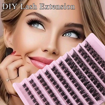 Cluster DIY Eyelashes 100 pcs Natural Individual Volume Natural Soft 8-16mm Faux Mink Fake Lashes D Curl Segmented